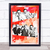 Trainspotting Cast Grunge Red Black & White Wall Art Print