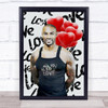 Tyson Beckford Graffiti Love Heart Balloons Wall Art Print