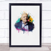 Anthony Hopkins Colour Paint Splatter Drip Wall Art Print