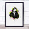 Colin Farrell Colour Paint Splatter Drip Wall Art Print