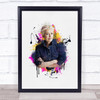 Emma Thompson Watercolour Splatter Drip Wall Art Print