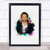 Gerard Butler Watercolour Splatter Drip Wall Art Print