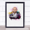 Jason Statham Watercolour Splatter Drip Wall Art Print
