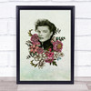 Katharine Hepburn Vintage Tattoo Floral Wall Art Print