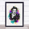 Johnny Depp Watercolour Splatter Drip Wall Art Print