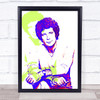 Tom Jones Green & Blue Retro Pop Art Wall Art Print