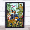 Barack Obama Jungle Wildlife Animals Wall Art Print