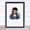 The Weeknd Watercolour Splatter Drip Wall Art Print