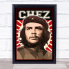 Chez Guevara Polygon Grunge Pop Art Wall Art Print