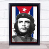 Chez Guevara Polygon Cuban Flag Wall Art Print