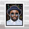 Will.I.Am Neon Retro Jazz Style Wall Art Print