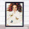 Janet Jackson Floral Butterfly Wall Art Print