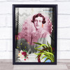 Agatha Christie Retro Leaves Wall Art Print