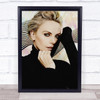 Charlize Theron Simple Retro Wall Art Print