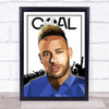Neymar Polygon Goal & Crowd Wall Art Print