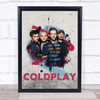 Coldplay Splatter Pink Blue Wall Art Print