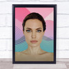 Angelina Jolie Pink Waves Wall Art Print