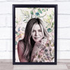 Jennifer Aniston Floral Wall Art Print