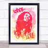 Bob Marley Peace Pink Wall Art Print