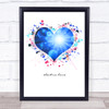 Electric Love Splatter Heart Wall Art Print