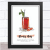 Bloody Mary Cocktail Wall Art Print