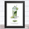 Mojito Cocktail Wall Art Print