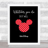 Minnie Mouse Walt Disney Polka Dot Quote Wall Art Print