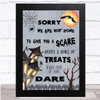 Treats Poems Drawing Haunted House Halloween Wall Art Print