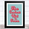 The Coolest Kid In Town Typography Funky Text Wall Art Print