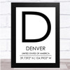 Denver United States Of America Wall Art Print