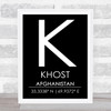 Khost Afghanistan Wall Art Print