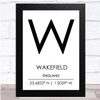 Wakefield England Wall Art Print