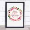 Great Teaching Assistant Pentagon Shape Pink Floral Personalised Wall Art Print