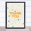 Thank You Green Science Beakers Atoms Personalised Wall Art Print