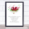 Wales Watercolour Heart Splatter Art Anthem Quote Wall Art Print