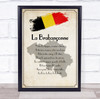 National Anthem Of Belgium French Version Wall Art Print