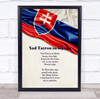 National Anthem Of Slovakia Wall Art Print