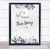 Stork With Baby Shower Navy Toilets This Way Right Personalised Event Party Sign