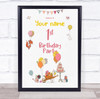 Animals Balloon Cake Girl Welcome To Birthday Personalised Event Party Sign