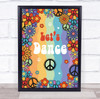 1960 60's Birthday Hippie Peace Let's Dance Personalised Event Party Sign