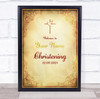 Old Style Welcome To Christening Personalised Event Party Decoration Sign