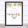 Nature Trail Gold Watercolour Leaves Outdoor Trail Personalised Event Party Sign