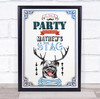 Funny Pug Stag Do Time To Personalised Event Occasion Party Decoration Sign