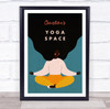 Dark Skinned Woman Meditation Yoga Gym Space Room Personalised Wall Art Sign