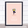 Woman In Yoga Gym Pose Exercise Corner Room Personalised Wall Art Sign