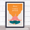 Ginger Hair Meditation Yoga Gym Space Room Personalised Wall Art Sign