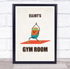 Potato Exercise Mat Gym Room Personalised Wall Art Sign