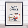 Busy Man Dad's Office Room Personalised Wall Art Sign