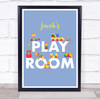 Toys Messy Play Room Personalised Wall Art Sign