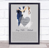Bride Groom Wedding First Dance Any Song Lyric Personalised Music Wall Art Print